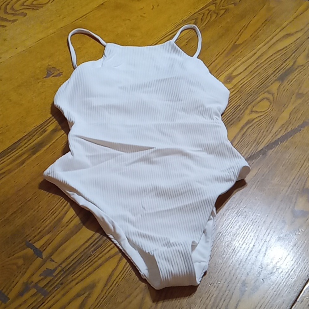 Andie Womens Bathing Suit XL IVORY ASBURY CREAM Coconut Swimwear One Piece Pool